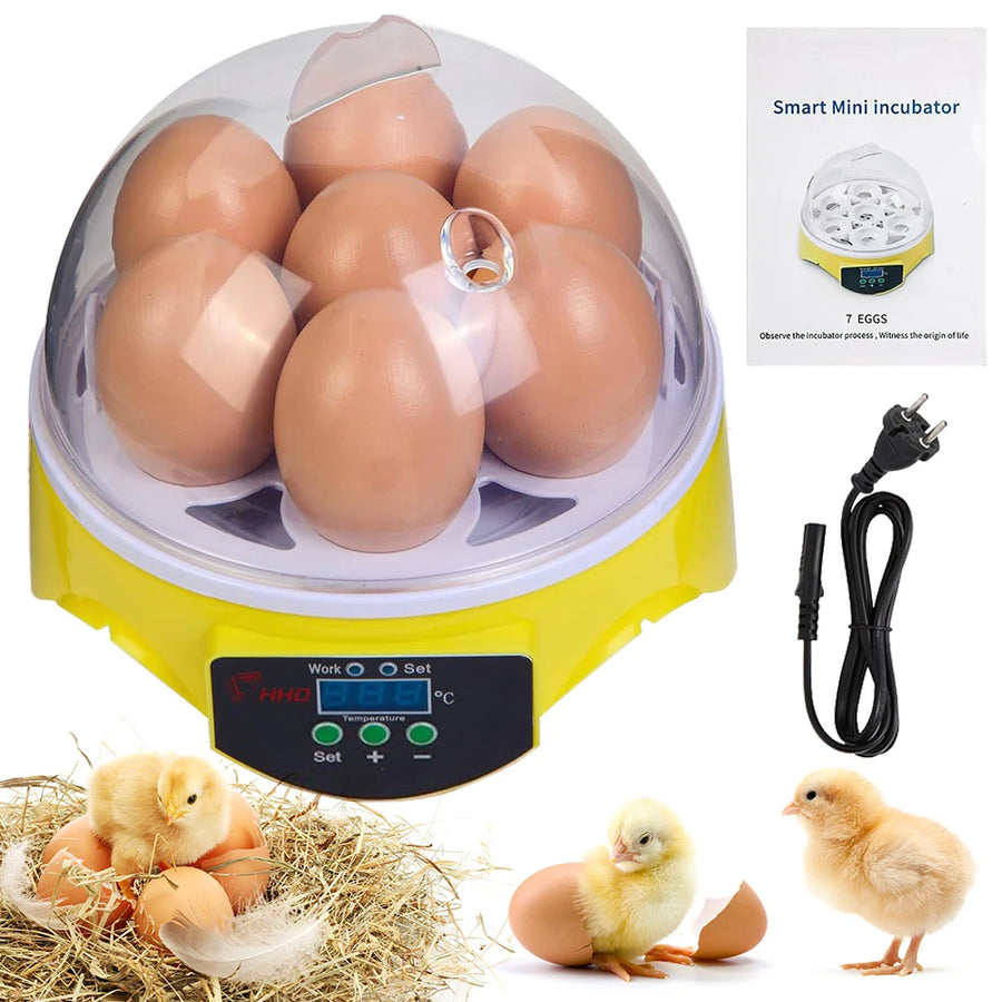 Intelligent Small-Sized 7-Piece Automatic Constant Temperature Incubator For Incubating Chickens, Ducks And Quails.