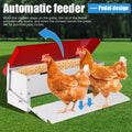 Automatic Feeder with Pedal Feet Poultry Feeder Made Of Metal Automatic Feeder Automatic Feeding Station Farming Automatic Feeder for Chickens, Ducks, Geese