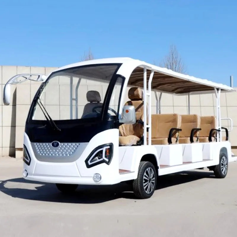 New Classic Shuttle Electric Multifunctional Tourist Transportation Tour 14 Seats Airport Resort Electric Sightseeing Car