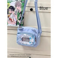 Y2K Japanese Harajuku School Bags for Girls New Transparent Itabag Shoulder Crossbody Bag DIY Badges Display Plate Ita Bag