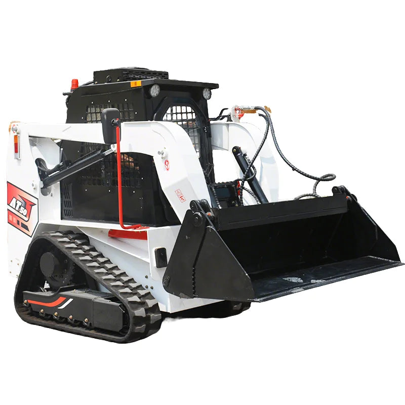 Customized skid steer loader with snow blower, track type small loader, cab, household farm mini skid steer loader, CE EPA