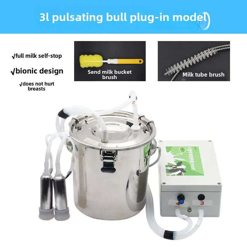 Cattle and Sheep Milking Machine, Animal Electric Pulse Milking Machine, Portable Small Milking Machine