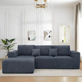 111" Boneless Couches for Living Room 3-Piece Cloud Couch Modular Sectional Deep Seat Compressed Couches for Living, Customized