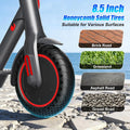 OBX 500W Motor Folding Electric Scooter For Adults 36V 5.2AH Battery Rang 8.5'' Solid Tire 18MPH 15Miles Long Range APP Control