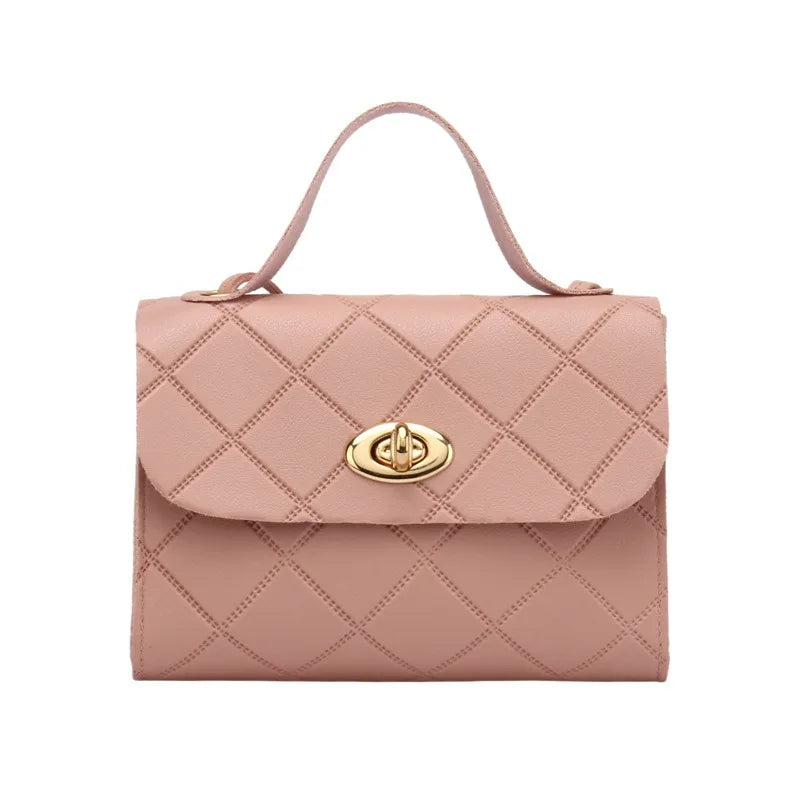 Rhombus striped square bag women handbags2025 Korean version handbag foreign trade wholesale fashion bag