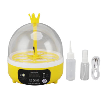 Mini home egg incubator Automatic temperature and humidity control 4 eggs Candler poultry incubator