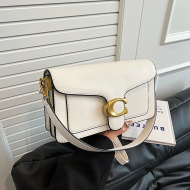 2025 Autumn New niche Bag Women's High-End Texture Solid Color Simple and Versatile Small Square Bag Classic Retro Shoulder Bag