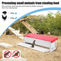 Automatic Feeder with Pedal Feet Poultry Feeder Made Of Metal Automatic Feeder Automatic Feeding Station Farming Automatic Feeder for Chickens, Ducks, Geese