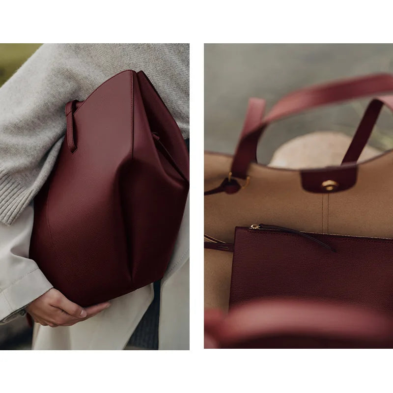 Classic Elegant Style Large Capacity Wing Bag Crossbody Handbag Retro European American Niche Bucket Armpit Tote Bag Fashion