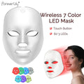 Wireless LED Mask 7 Color LED Face Mask Photon Skin Firming Anti Aging Rejuvenation Beauty Mask Machine