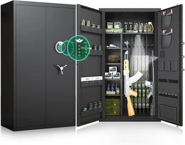 30-40 Large Gun Safe for Rifles and Pistols, Unassembled Digital Gun Safe, Rifle Safe with LCD Keypad and Adjustable Shlef