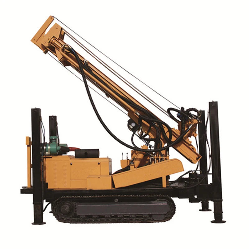 Tracked Water and Air Drilling Rig Mud Pneumatic Drill Machine for Water Well Mining Hard Rock