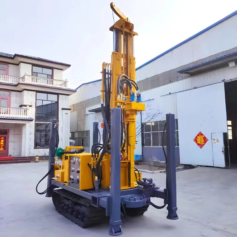 Tracked Water and Air Drilling Rig Mud Pneumatic Drill Machine for Water Well Mining Hard Rock