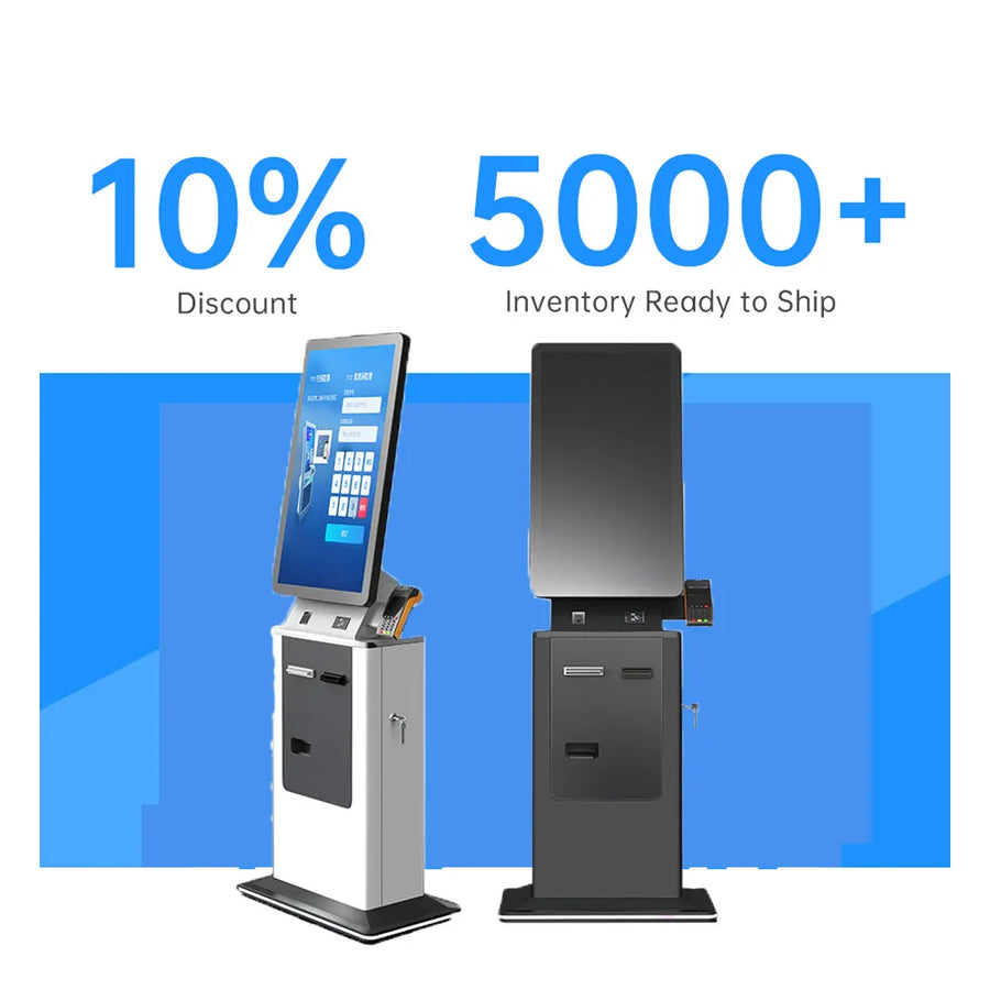 n Inquiry Hotel Check in Out Payment Kiosk Machine 32" Capacitive Touch Screen Cash Deposit Machine Self Service Informatio