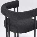 Lot de 2 chaises de salle à manger capitonnées Farini avec accoudoirs, chaises d'appoint modernes rembourrées avec cadre en métal
