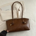Y2K Trend PU Leather Work Shoulder Bag Large Capacity Simple Female Crossbody Bag Solid Color Commuting Bag Women Female