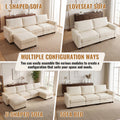 Redlife Modular Sectional Sofa Set with 2 Ottomans, U Shaped Convertible Couch with Storage, 4 Seat Convertible Sectional Couches for Large Living Room, Cloud-Like Comfort