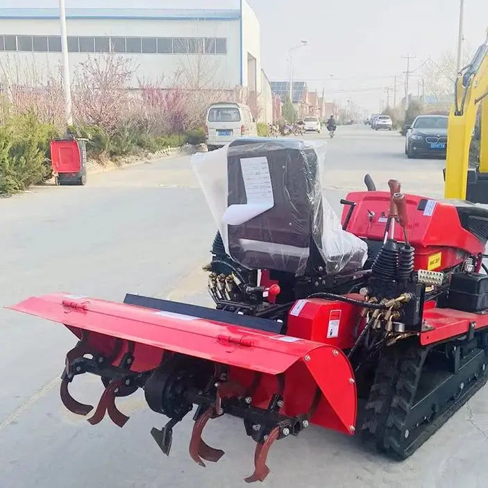 Customized 80HP Crawler Diesel Tiller Dry Land Farming Tractor Paddy Field Cultivation Equipment