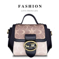 New minimalist and fashionable small handbag, contrasting color women's bag, high-end carriage crossbody bag, portable box bag