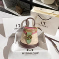 New minimalist and fashionable small handbag, contrasting color women's bag, high-end carriage crossbody bag, portable box bag