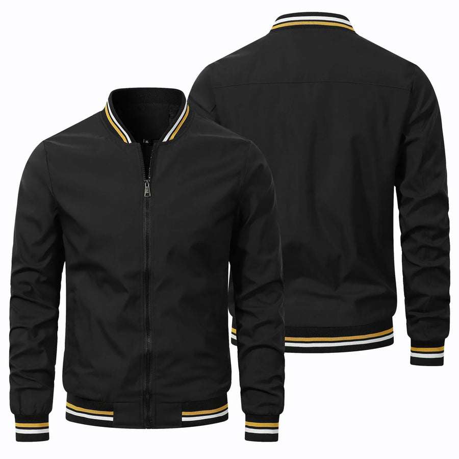 Jacket trend men's new autumn-winter style European casual coat fashionable trendy outerwear men's top thin jacket - New0001