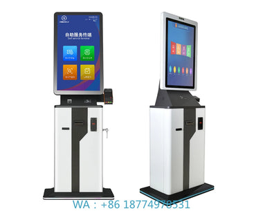 n Inquiry Hotel Check in Out Payment Kiosk Machine 32" Capacitive Touch Screen Cash Deposit Machine Self Service Informatio