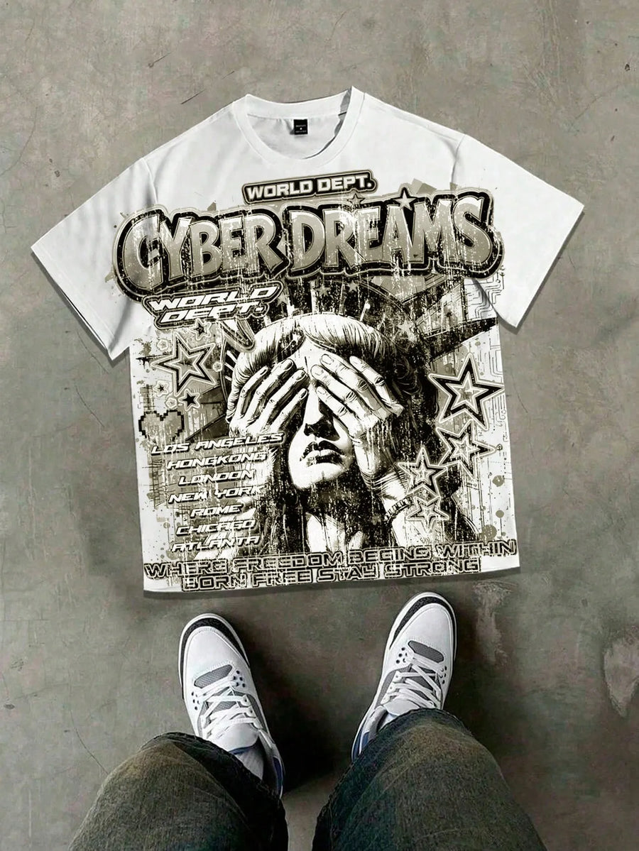 2026 Summer Men's T-shirt with 3D Print Breathable Lightweight Comfortable for Roller Skating and Hip Hop Men's T-shirt