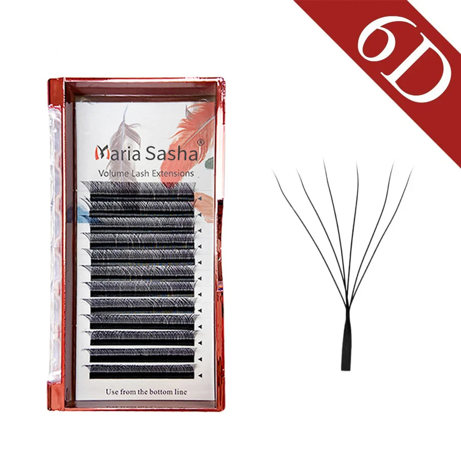 MARIA W Shape Eyelash Extensions  3D 4D 5D 6D 7D Premade Fans Speed Eyelash Extensions Natural Soft Light Full Dense