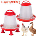 1.5/3/6/9/12kg Automatic Chicken Feeder Bucket Rooster Hen Feeding Device Farm Animal Poultry Quail Pigeon Feeding Supplies 1 Pc