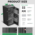 [2026 NEW] 6.5 Cub Large Home Safe Fireproof Waterproof, Fingerprint Drop Safe for Business with Metal Deposit Storage Box