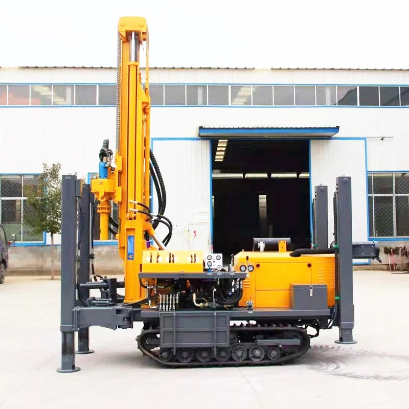 Tracked Water and Air Drilling Rig Mud Pneumatic Drill Machine for Water Well Mining Hard Rock