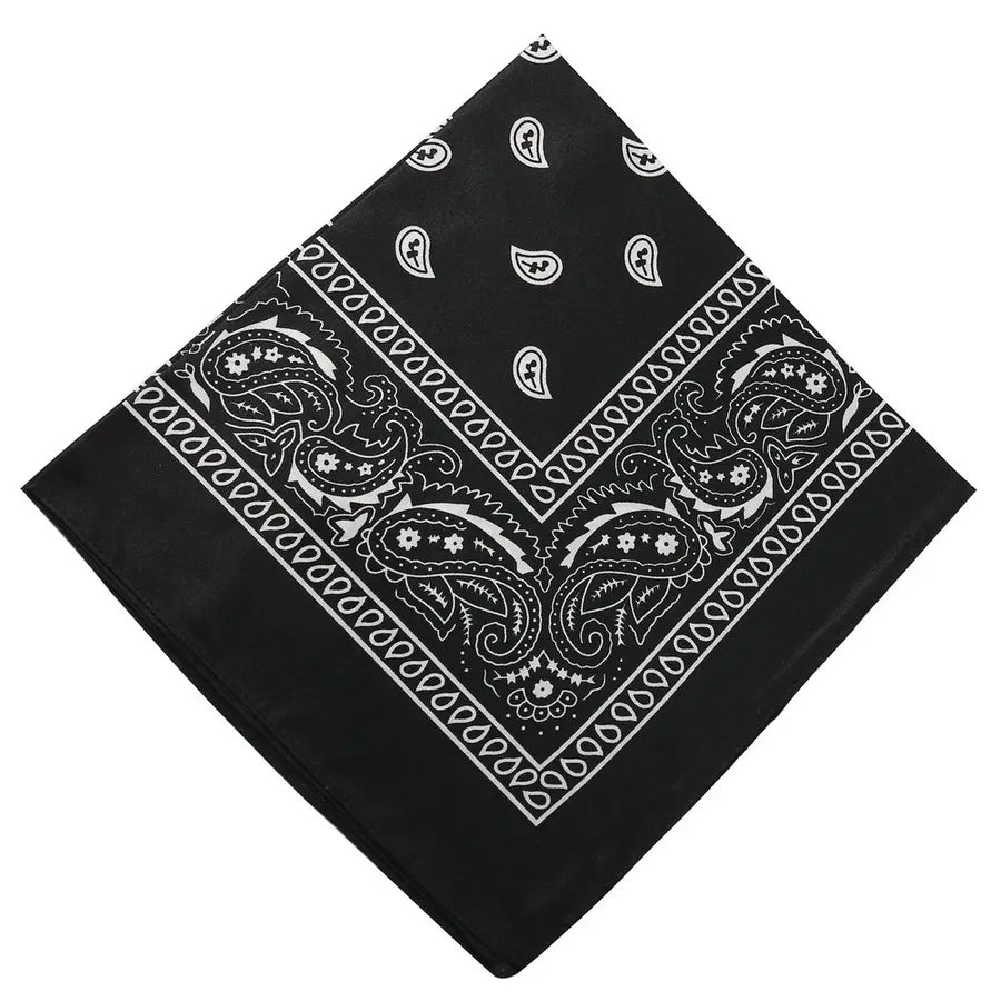 Classic Paisley Bandana Square Head Scarf, Multi-Use Sports Cycling Neck Face Wrap, Portable Street Aesthetic Accessory for Outdoor Daily Styling