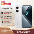 Global Version POCO X8 Pro Smartphone MTK Dimensity 8500-Ultra 6500mAh Battery 6.59" 1.5K 120Hz AMOLED Display 50MP Camera
