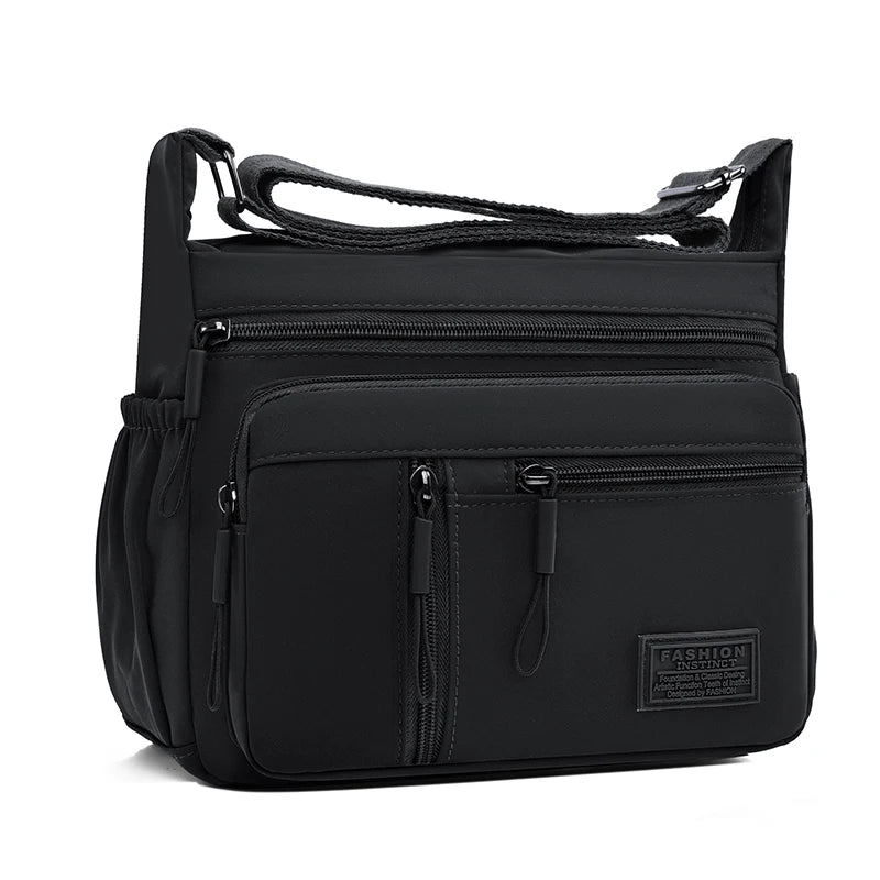 Fashion Women's Crossbody Bag Multi-Pockets High-Quality Waterproof Nylon Large Capacity Shoulder Messenger Handbag