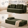 Vacuum Compressed Sofa Bed Convertible 2 in 1 Folding Couch with Soft Cushions Space Saving Floor Sofa for Living Room Bedroom Apartment Guest Room Lounge Modern Upholstered Sleeper Sofa in Blue or Green Easy Setup Comfortable Seating for Adults