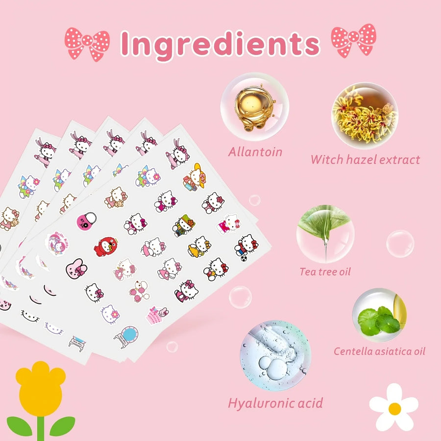 45/135PCS Sanrio Hello Kitty Cartoon Pimples Defect Patch - Invisible Hydrocolloid Acne Patch, Facial Decoration Patch,