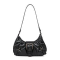 Y2K Retro Pleated Hobo Shoulder Bag for Women Hot Selling Maillard Style Underarm Bag Clutch Handbags for Travel Work Shopping