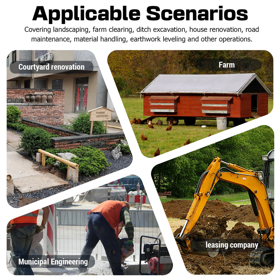 1.2 Ton Small Crawler Mini Excavator Hydraulic Micro Digger CE Approved For Household Landscaping Farm Digging Work