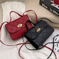 Rhombus striped square bag women handbags2025 Korean version handbag foreign trade wholesale fashion bag