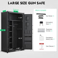 30-40 Large Gun Safe for Rifles and Pistols, Unassembled Digital Gun Safe, Rifle Safe with LCD Keypad and Adjustable Shlef