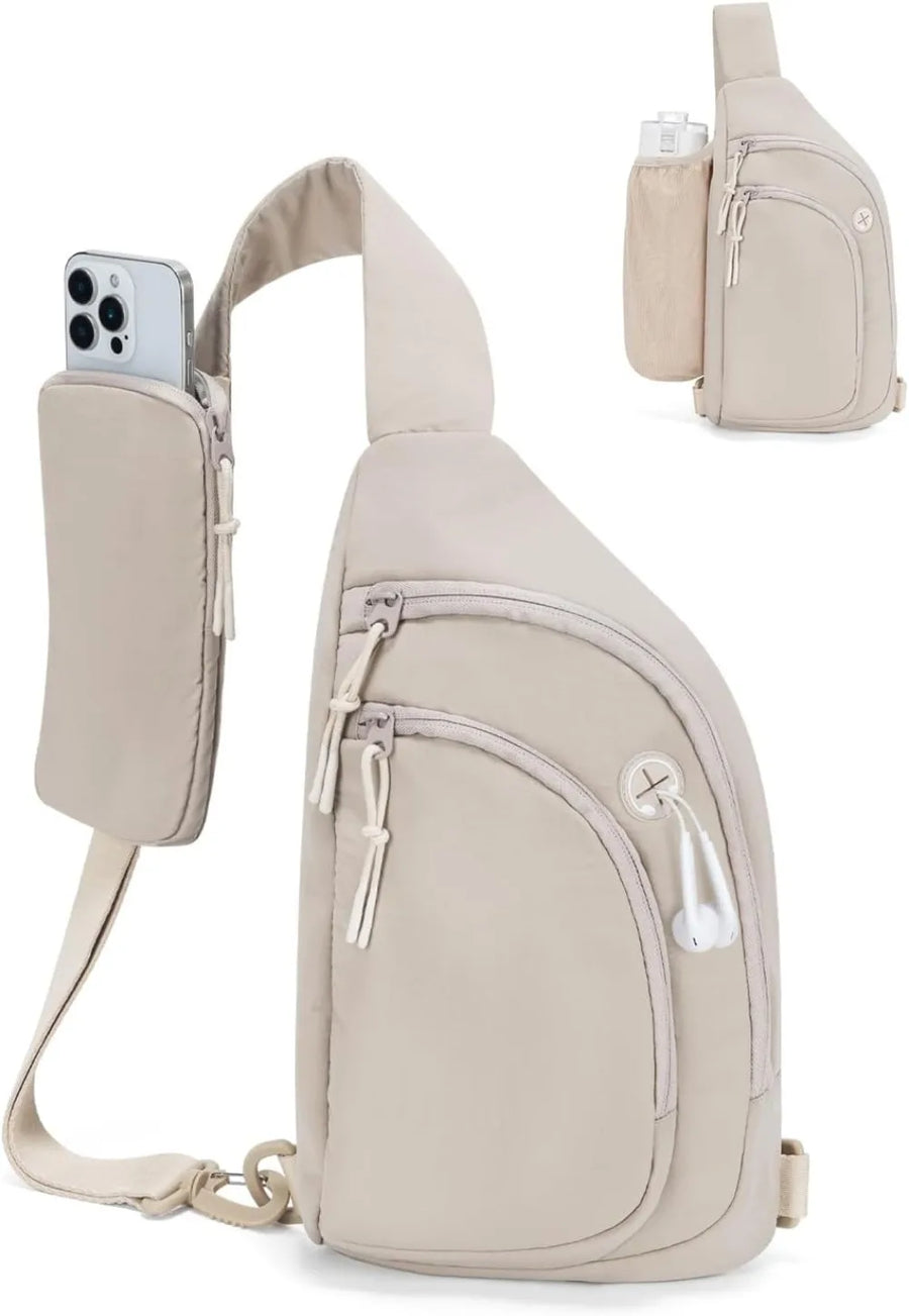 Sling Bag Nylon Crossbody Bags For Women with Anti-theft RFID Blocking Pocket Cross Body Purse Adjustable Shoulder Strap