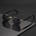 Rimless Rectangle Sunglasses for Women and Men – Fashion Small Square Frameless Shades, Summer Travel UV400 Protection Eyewear, Classic Unisex Oculos