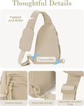 Sling Bag Nylon Crossbody Bags For Women with Anti-theft RFID Blocking Pocket Cross Body Purse Adjustable Shoulder Strap