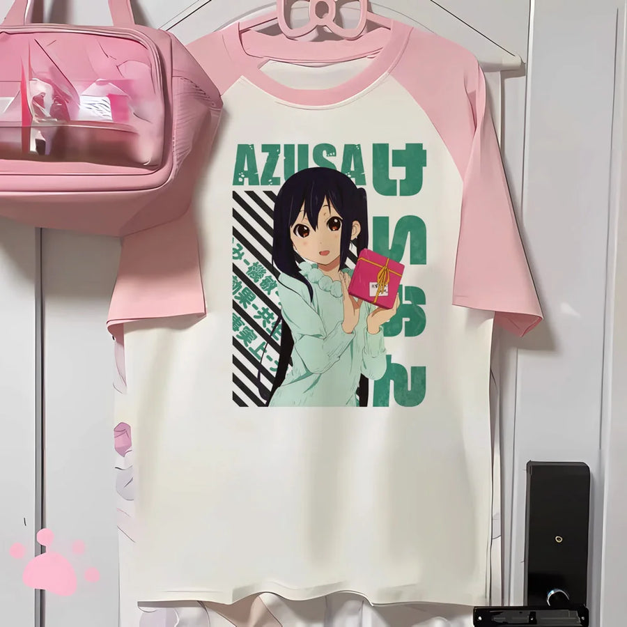 K-on t-shirts women comic t shirt female designer funny graphic clothes