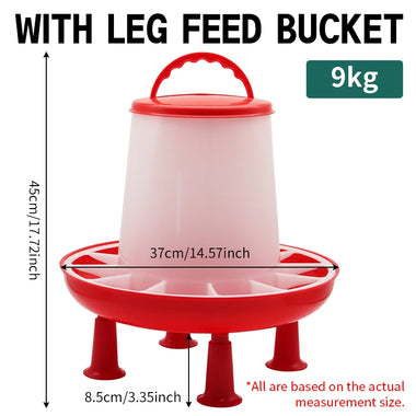 1.5/3/6/9/12kg Automatic Chicken Feeder Bucket Rooster Hen Feeding Device Farm Animal Poultry Quail Pigeon Feeding Supplies 1 Pc