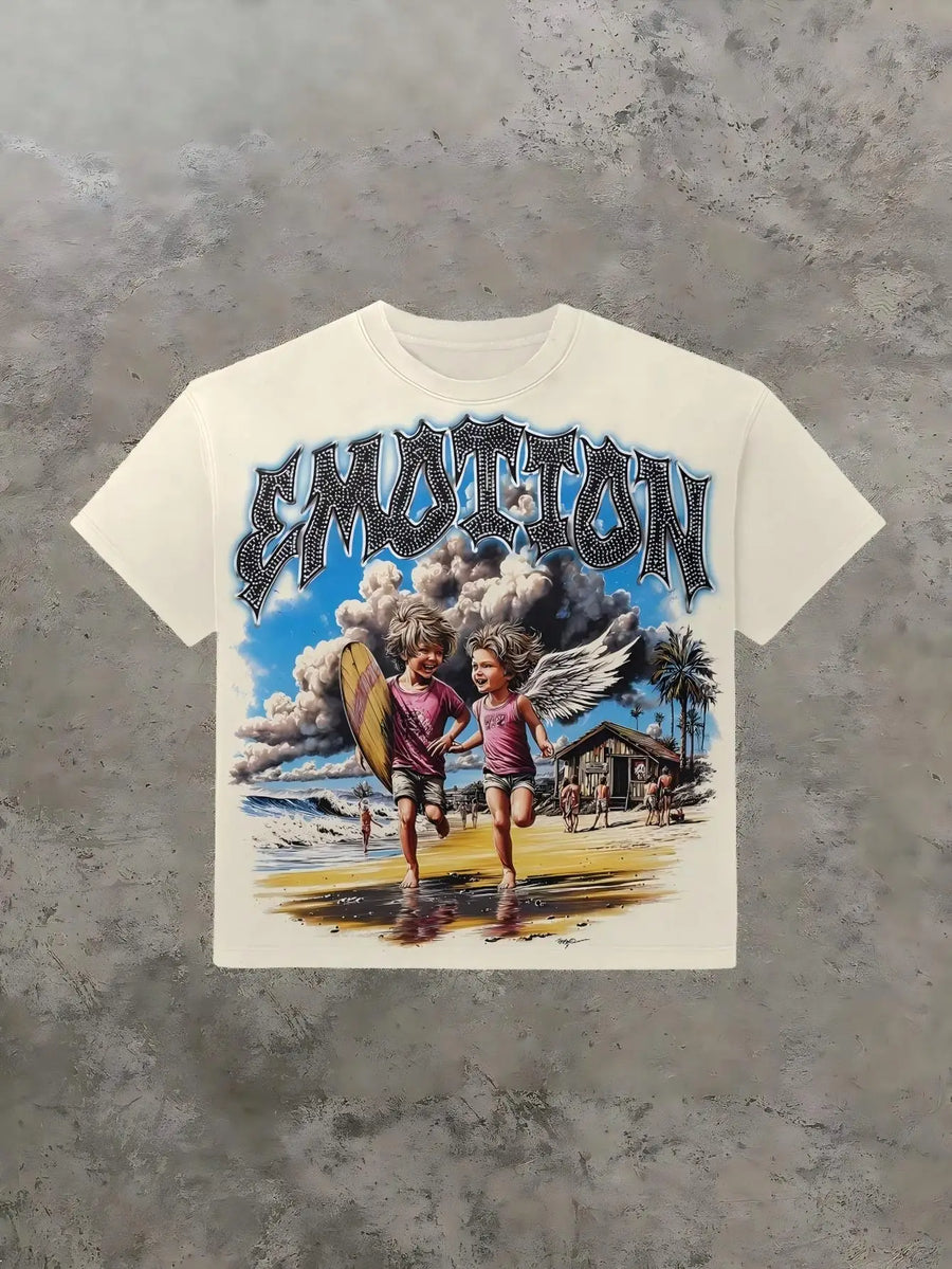 2026 Summer New Men's T-shirt with 3D Letter Pattern Print Street Casual Fashion Comfortable Soft Breathable