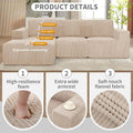 111" Boneless Couches for Living Room 3-Piece Cloud Couch Modular Sectional Deep Seat Compressed Couches for Living, Customized