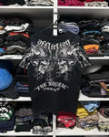 Summer Men's Breathable Round Neck T-shirt Y2K Retro Clothing Punk Hip Hop Pattern Printed Outdoor Fashion Top
