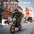 Electric Dirt Bike for Adults Teens 4500W Peak 60V 28.8Ah Battery Up to 60 Miles 50MPH Electric Motorcycle 14"/12" Fat Tire Mountain Off-Road E-Bike