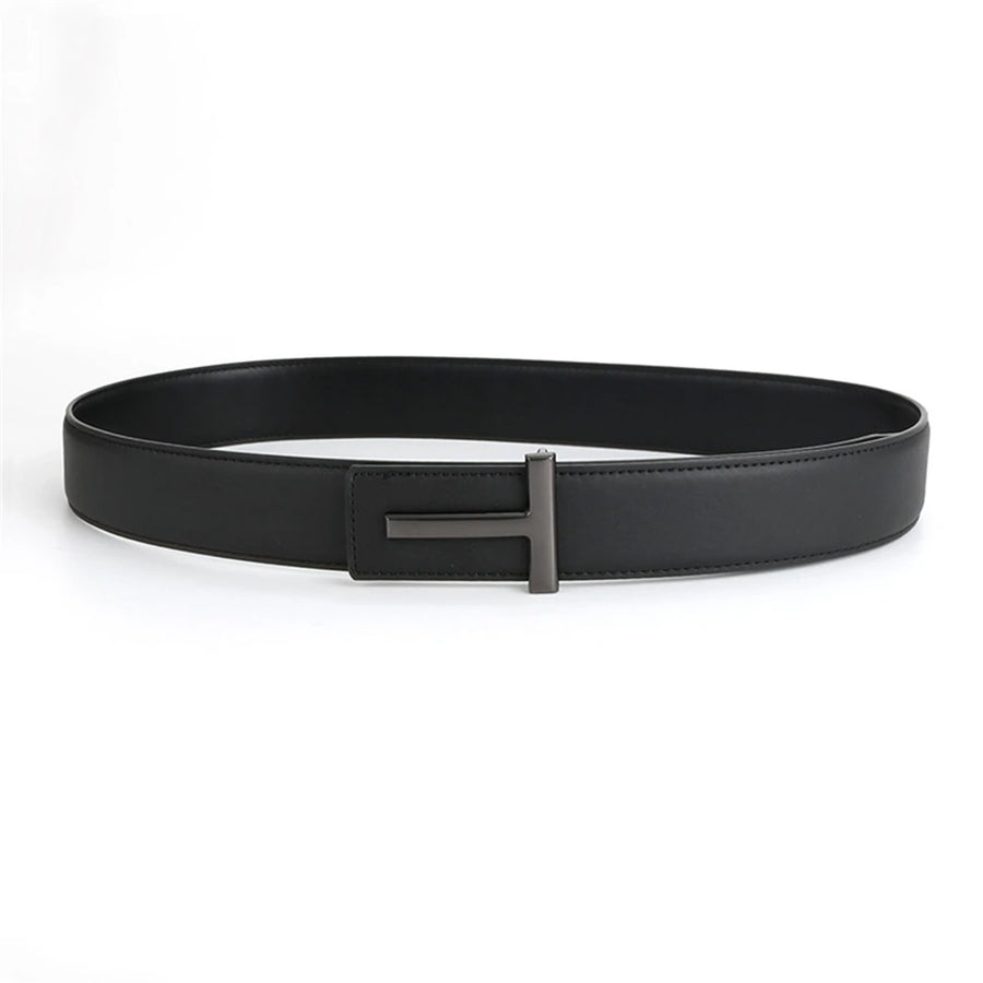 High Quality 3.8cm Leather Business Men Belt Luxury Brand Designer famous Belts for men Jeans Strap Male Metal Buckle belt